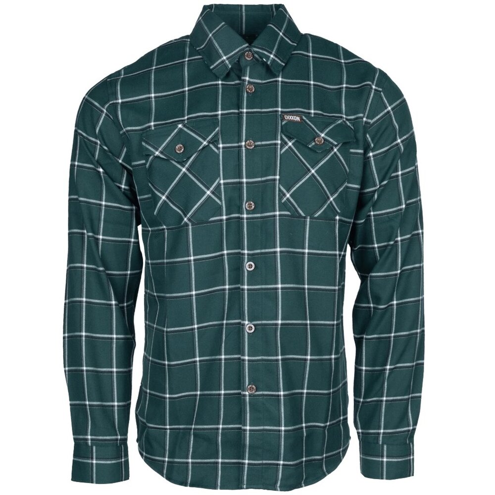 NWT Dixxon Rim Green & White Long Sleeve Flannel Shirt